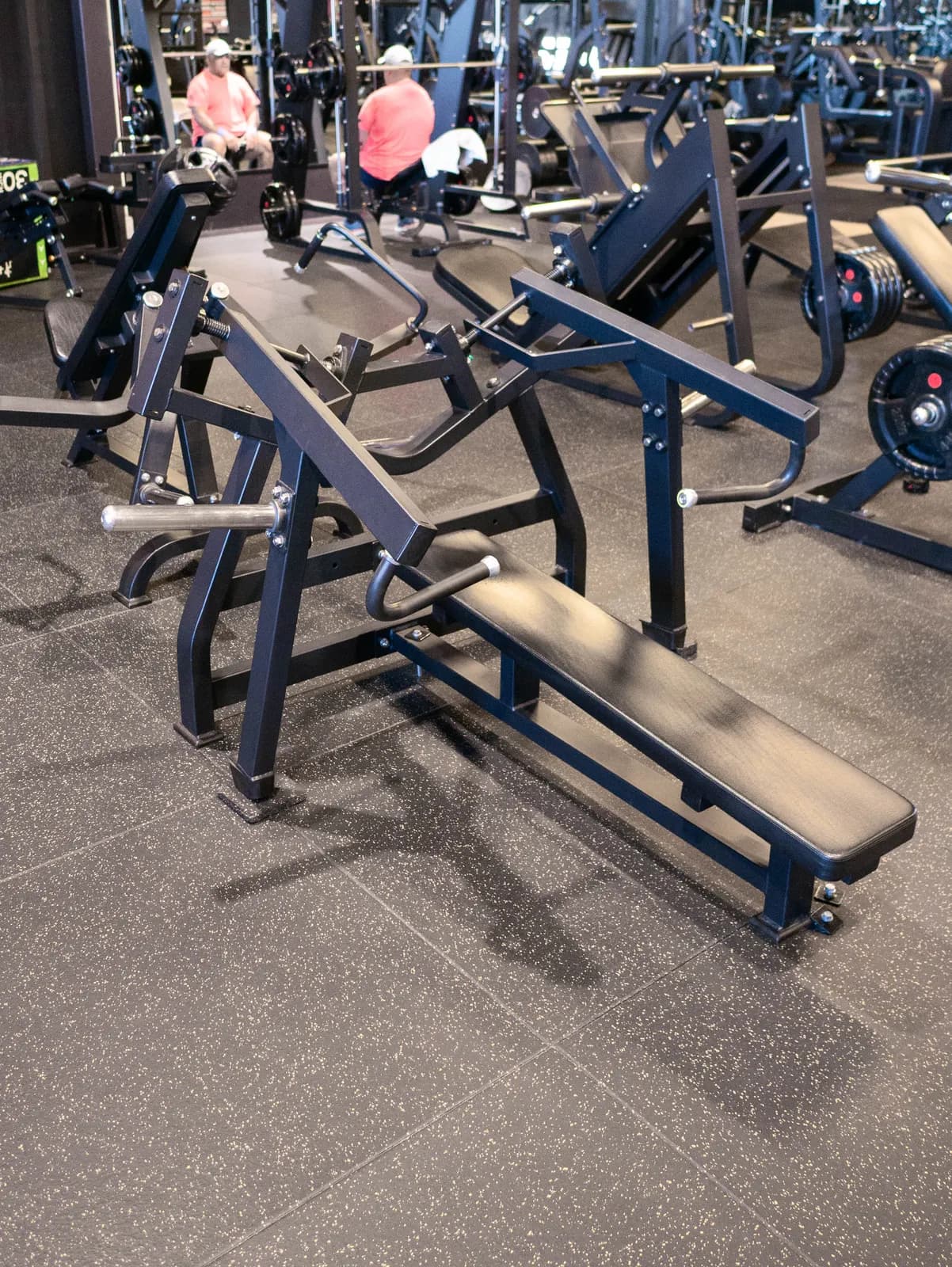 Plate-Loaded Flat Bench Chest Press Machine at Inception Gym Christchurch