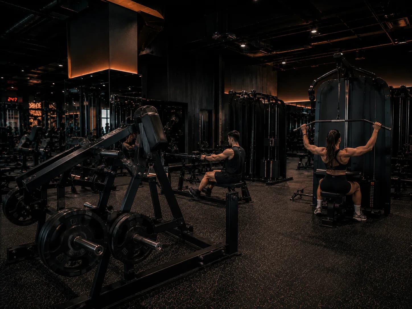 Lat pulldown machine at Inception Gym Christchurch for back training