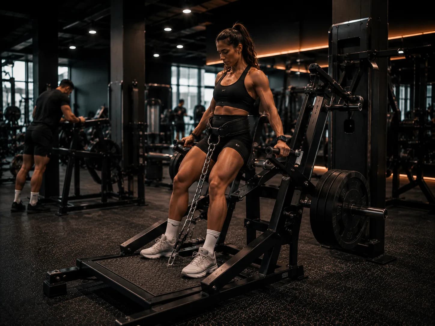 Belt squat machine at Inception Gym Christchurch demonstrating spine-friendly leg training